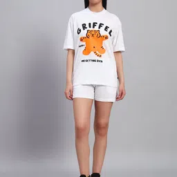 GRIFFEL Printed Oversized Pure Cotton Co-Ords-image-90