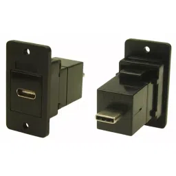 RS PRO Straight Panel Mount USB Connector 2 Port Type F to M, 2188313-image-77