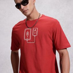 WROGN Graphic Printed Drop-Shoulder Sleeves Pure Cotton T-shirt-image-27