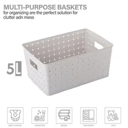 Kuber Industries Grey 3 Pieces Self Design Stackable Multi-Utility Organisers image 2
