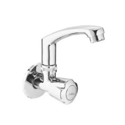 Jabra Sink Cock (H) Sleek Series Brass Chrome Finish Wall Mount Silver-image-79