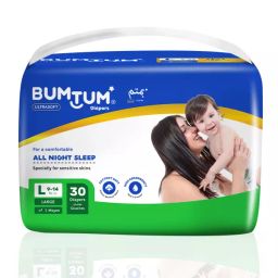 BUMTUM Baby Diaper Pants Large Size with Double Layer Protection 9-14 Kg, FCBT149 (Pack of 30 Pcs)-image-5