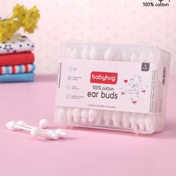 Babyhug Paper Stick Cotton Buds with Ear Drum Protection - 55 Pieces-19