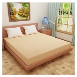 DREAM CARE Cotton Feel Terry   Ultra Soft Waterproof Mattress Protector- Beige-image-66