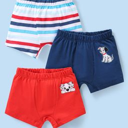 Babyhug Disney Single Jersey Knit  Briefs with Striped &  101 Dalmatians  Graphics Pack of 3 - Multicolour-image-93