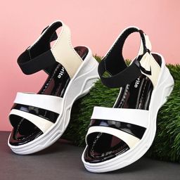 Steprite Colour Blocked Slip On Sandals - Black-picture-21