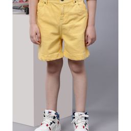 One Friday Solid Shorts - Yellow-picture-43