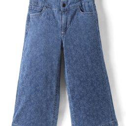 Under Fourteen Only Solid Wide Leg Jeans - Blue-image-29