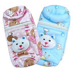 Chinmay Kids Soft Baby Feeding Bottle Cover | Zip Closure 240ml | Nursery Print (Pack of 2)-image-129