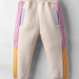 Little Kangaroos Fleece Knit Full Length Fleece Pant With Cut & Sew Design - Beige-image-81