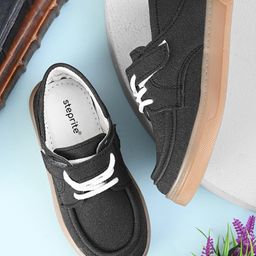Steprite Colour Blocked Velcro Closure Sneakers - Black-image-42