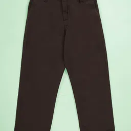 Kiddopanti Cotton Woven Solid Pant - Wine-picture-20