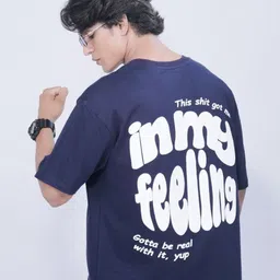 Fans Army Men Typography Printed Round Neck Cotton Oversized T-shirt-87