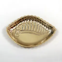 Exotic India Textured Brass Conch Shape Puja Plate-image-48
