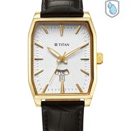 Titan Men Leather Textured Straps Analogue Watch 1876YL02-38
