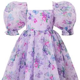 Miss & Chief Floral Print Puff Sleeve Fit & Flare Dress-image-83