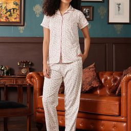 Clovia Women Floral Printed Night suit-picture-36