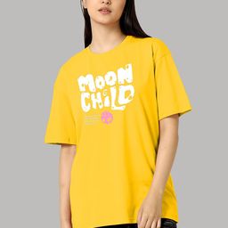 TQH Women Graphic Printed Round Neck Cotton Oversized T-shirt-image-52