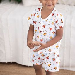 SMILEY BUTTONS Unisex Selection Of 3 Printed Pure Cotton T-shirt With Shorts-image-32