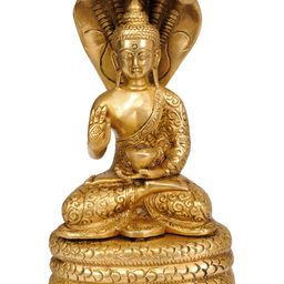 Exotic India Gold-Toned Buddha Idol Showpiece-picture-43