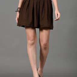 The Roadster Lifestyle Co Flared Mini Skirts-image-31