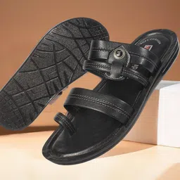 Trump Black PU Flip Flops-picture-17