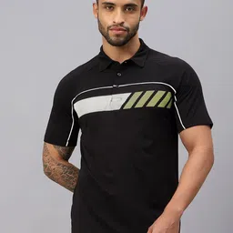 VECTOR X Men Graphic Printed Polo Collar T-Shirt-42