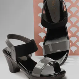 BIG BIRD FOOTWEAR Women Colourblocked Open Toe Block Sandals-image-3
