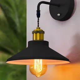 Homesake Black Metal Frustum Shaped Wall Lamp-image-96