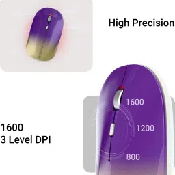 ZEBRONICS Poise Wireless Ambidextrous Optical Mouse Rechargeable Wireless Mouse ,1600DPI, Silent Ergonomic, 4 Buttonswith Bluetooth image 3