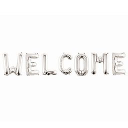 Shopperskart Welcome Foil Balloons Silver - 7 Letters-image-68