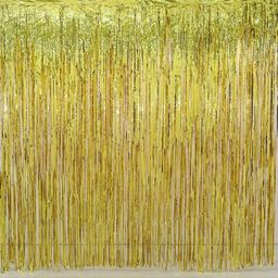 Syga Metallic Foil Curtain - Golden-10