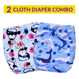 Bembika Cloth Diapers Penguin Print Set of 2 - Multicolor-27