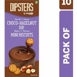 Snackible Dipsters Mini Biscuits with Chocolate Dip Pack of 10 - 50 gm Each-26