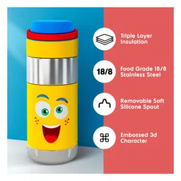 Rabitat Clean Lock Insulated Stainless Steel Sipper Water Bottle Mad Eye - 410 ml-picture-37