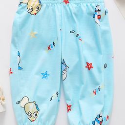 Kookie Kids Full Length Harem Pant Fish Print - Blue-image-46