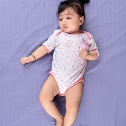 Mi Arcus Pack Of 2 Half Sleeves Unicorn Princess Print Onesie  - Pink-image-44