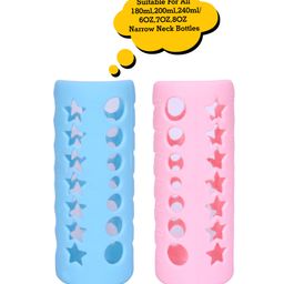 The Little Lookers Feeding Bottle Silicone Warmer Cover Blue Purple Pack of 2 - Fits 180 ml, 200 ml & 240 ml-24