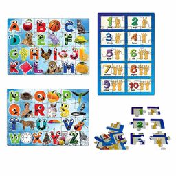 FunBlast Alphabet and Number Jigsaw Puzzles Set of 3 - 72 Pieces-14