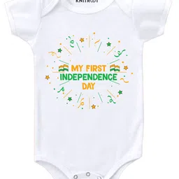 KNITROOT My First Independence Print Short Sleeves Onesie - White-picture-16