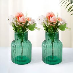 The Better Home Green 2 Pieces Glass Flower Vase-image-80