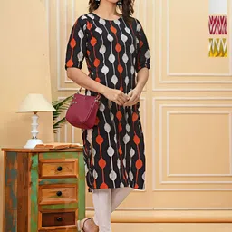 Anouk Rustic Women Pack Of 4 Geometric Printed Straight Kurta-image-104