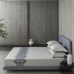 SANSAAR A DDECOR BRAND LIVE CONSCIOUSLY Grey Cotton King Bedsheet Set-2.74 m x 2.74 m-image-111
