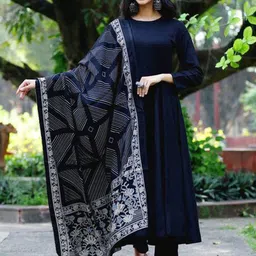 BAESD Women Pleated Kurta with Palazzos & With Dupatta-18