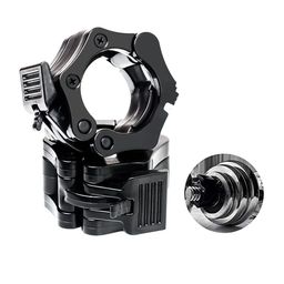 STRAUSS Barbell Lock Collars Multi-Function Secure Fit For Weights (Black)-0