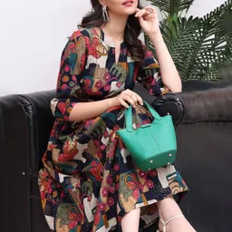 CORSICA Floral Print Fit & Flare Midi Dress-picture-19