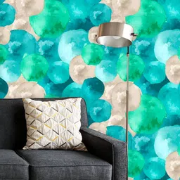 ArtzFolio Printed UV-Resistant Anti-Bacterial Watercolor Round Shapes Peel & Stick Wallpaper-image-90