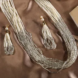 VENI 18KT Gold-Plated Pearls Beaded Layered  Jewellery Set-18