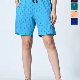 BAESD Women Conversational Printed High-Rise Shorts-image-94