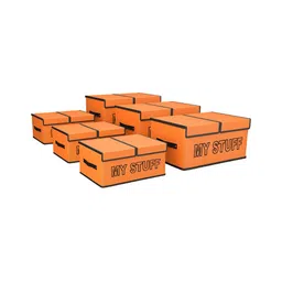 Aura Orange & Black 6 Pieces Drawer Organisers-image-23